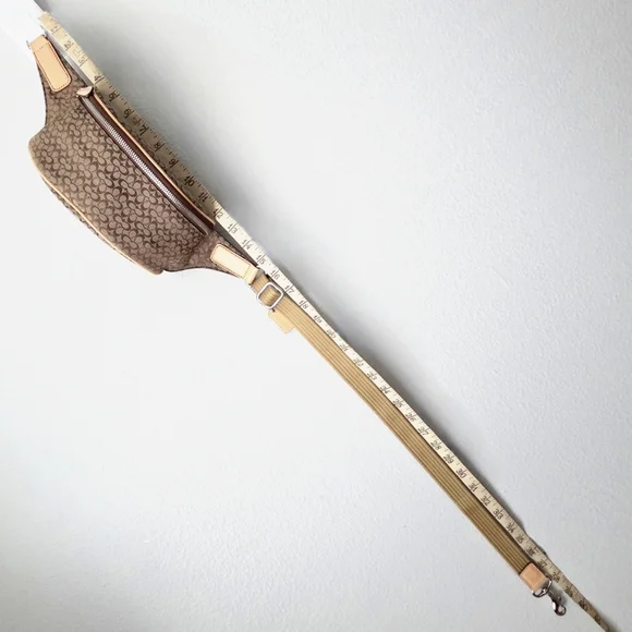 Coach Y2K Logo Fanny Pack Belt Bag, Neutral Tan Canvas & Leather Babe Vibes - Picture 13 of 16